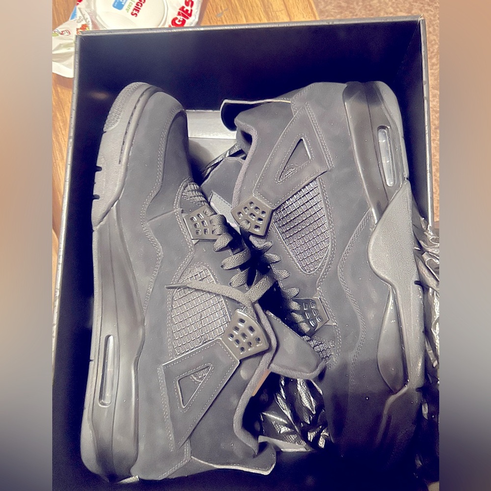 Air Jordan 4's - "Black Cat" Size 14